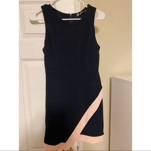 Crystal Doll Dress size: 3 color: navy with blush trim